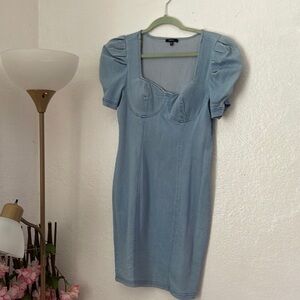 Denim mini dress